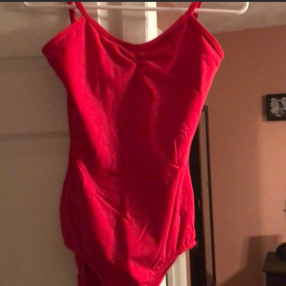Red leotard/ bodysuit/ costume/Wendy Peffercorn